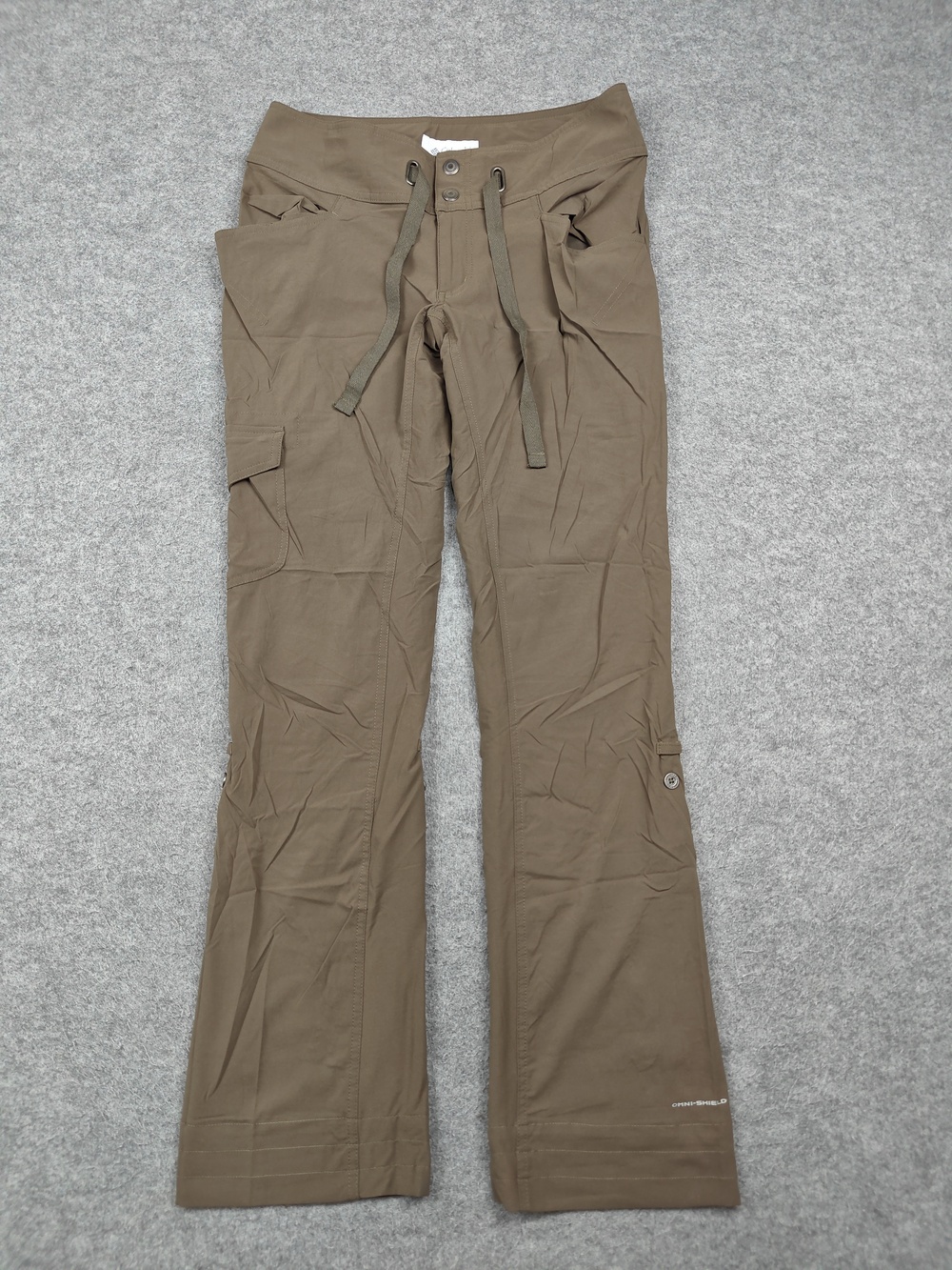 Columbia Pants Womens 6 Brown Cargo Omni-Shield Travel Nylon Stretch